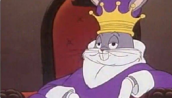 Template meme Bugs Bunny King