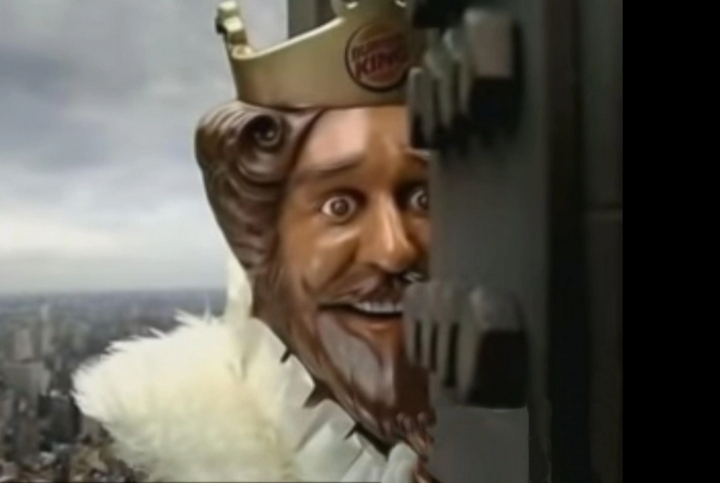 Plantilla de meme Burger King - Peeking
