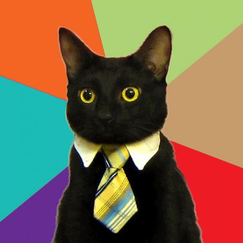 Plantilla de meme Business Cat