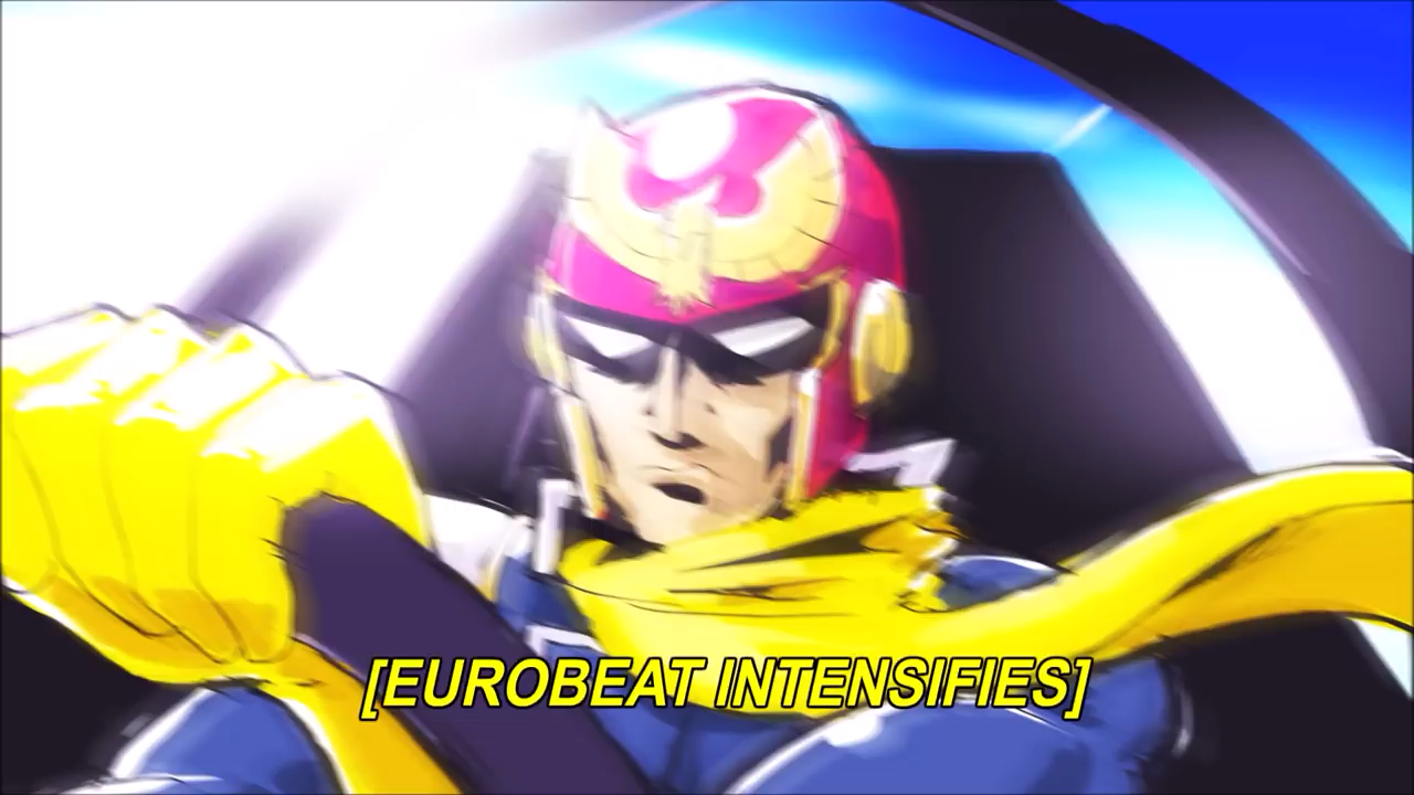 Plantilla de meme Captain Falcon Eurobeat Intensifies