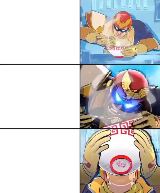 Plantilla de meme Captain Falcon ramen