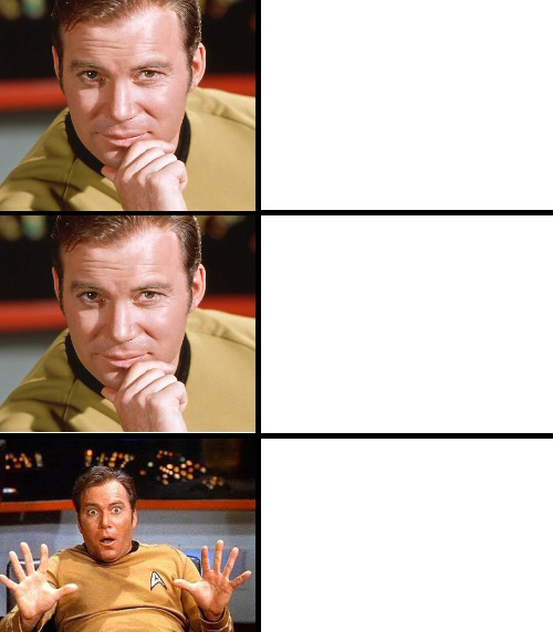 Plantilla de meme Captain Kirk Meme Template