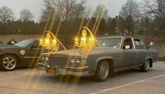 Car chandelier meme template