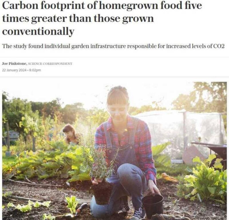 Template meme Carbon footprint of homegrown food