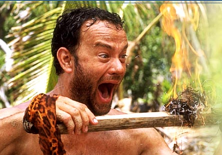 Plantilla de meme Castaway Fire