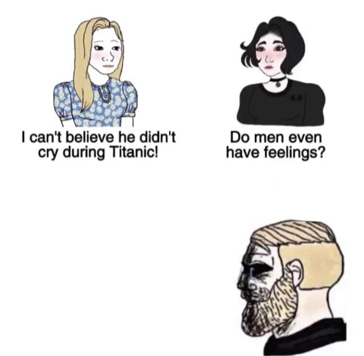 Plantilla de meme Chad crying
