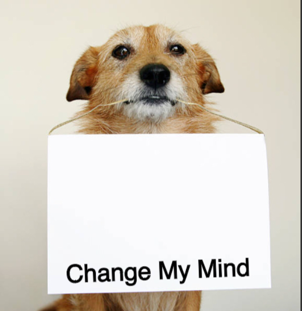 Plantilla de meme Change My Mind Dog