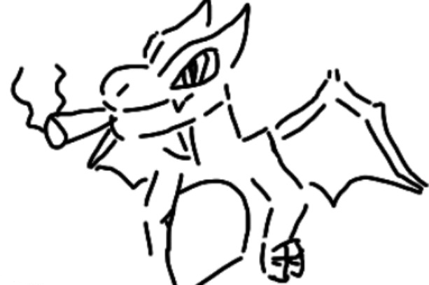 Plantilla de meme Charizard with a blunt