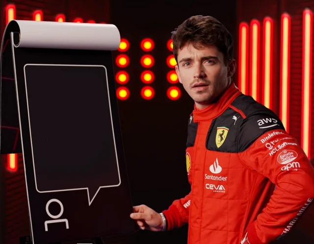 Plantilla de meme Charles LeClerc Shocked Reply