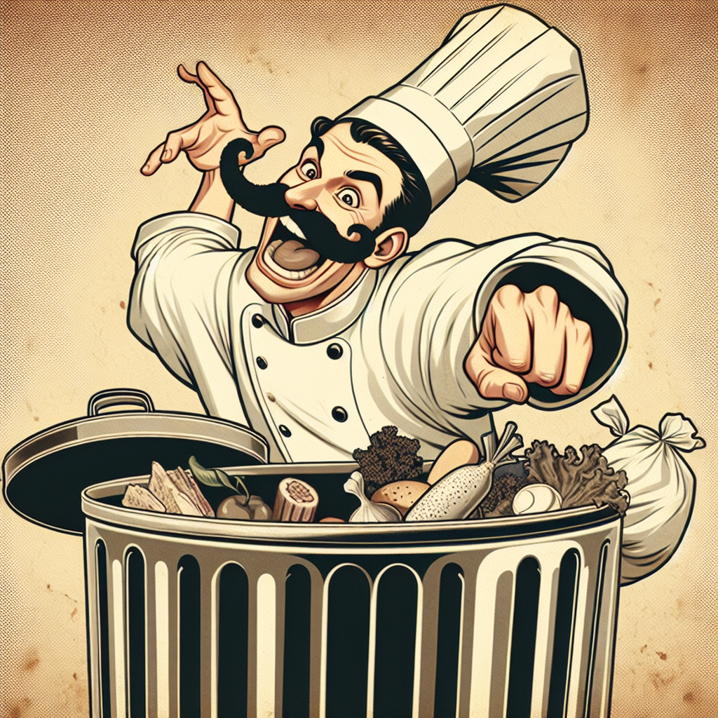 Template meme Chef throwing away food meme