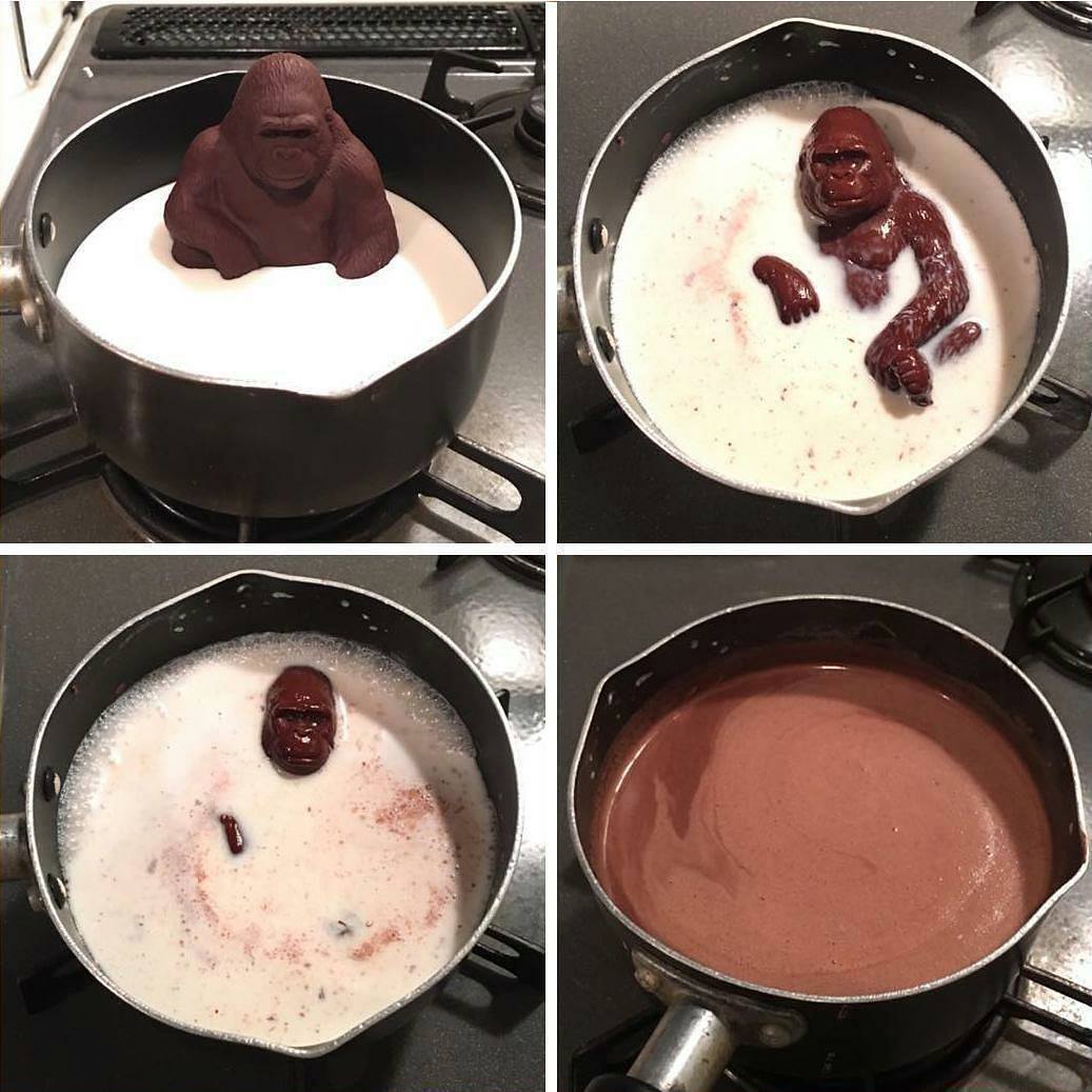 Plantilla de meme chocolate gorilla