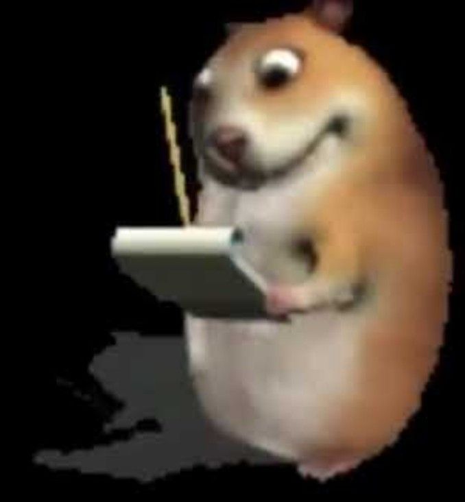 Plantilla de meme chomik writing stuff down