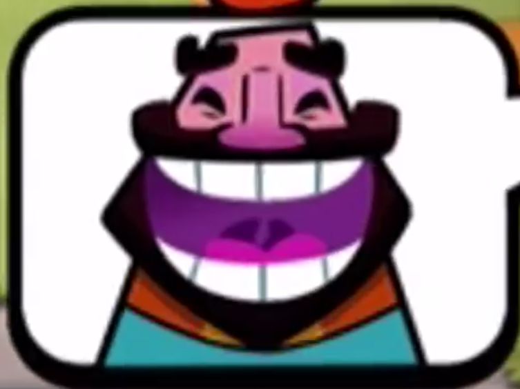 Template meme Clash Royale King laughing