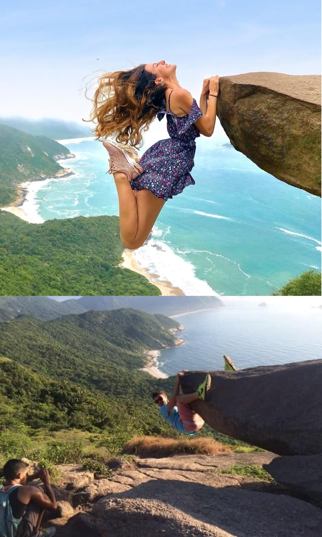 Plantilla de meme Cliff Hanger Expectations Reality