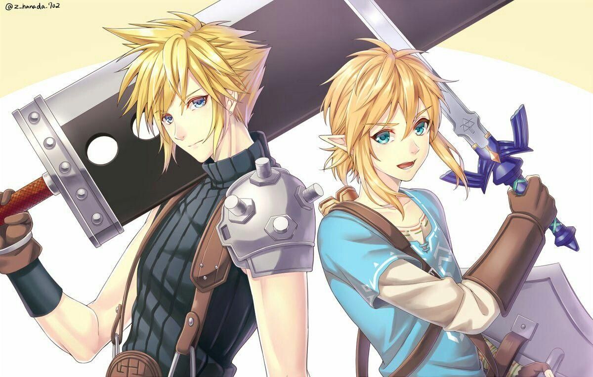 Plantilla de meme Cloud Strife and Link