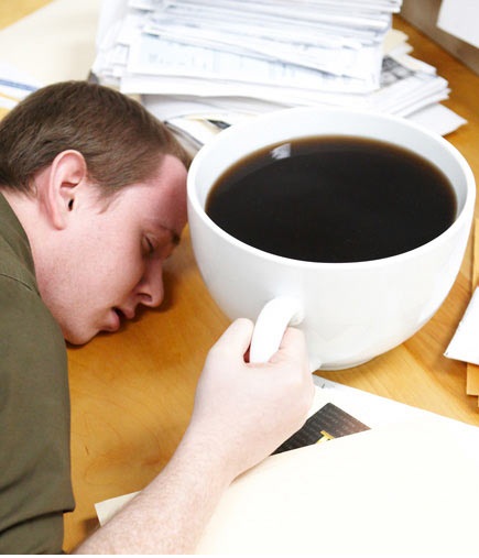 Template meme coffee morning sleeping desk