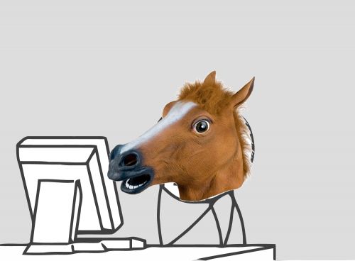 Plantilla de meme Computer Horse