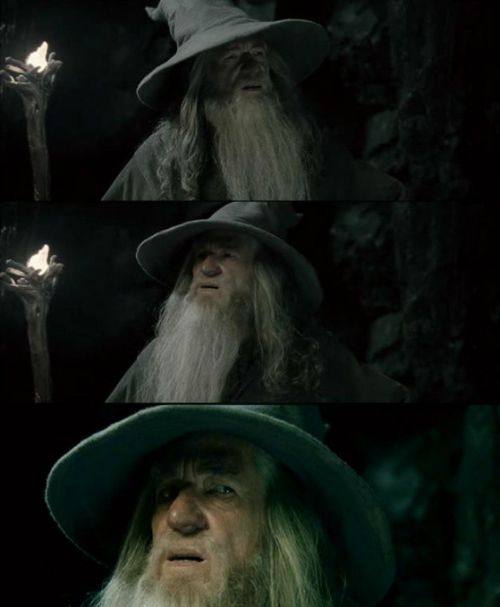 Plantilla de meme Confused Gandalf