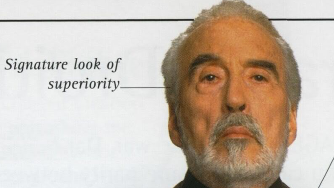 Template meme Count Dooku Signature look of superiority