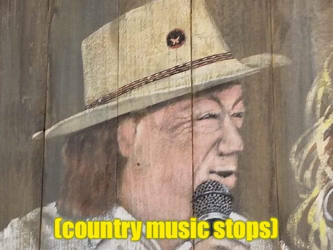 Template meme [ country music stops]
