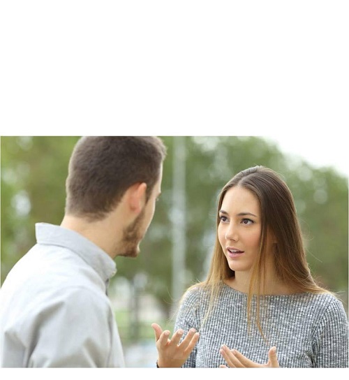 Template meme COUPLE TALKING RELATIONSHIP BLANK