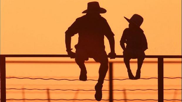 Plantilla de meme Cowboy father and son