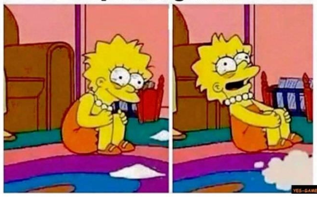 Plantilla de meme Crazy Lisa Simpson Rocking Back and Forth