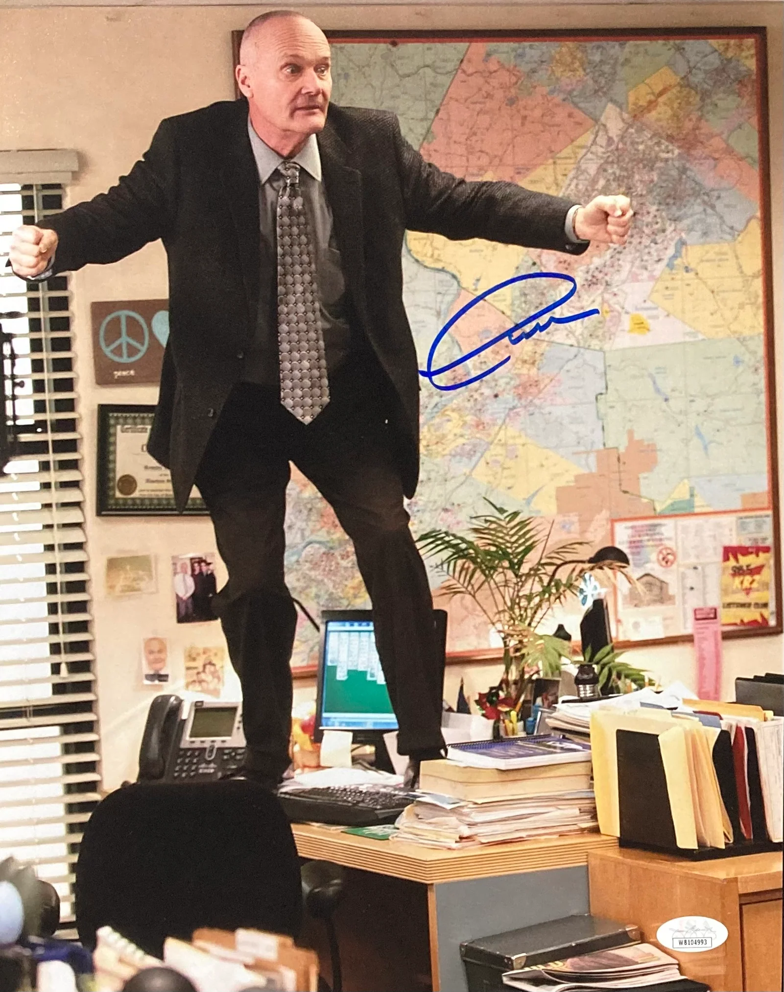 Template meme Creed Bratton Signed 11x14 The Office Creed Desk Photo JSA ITP -