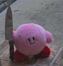 Plantilla de meme creepy kirby