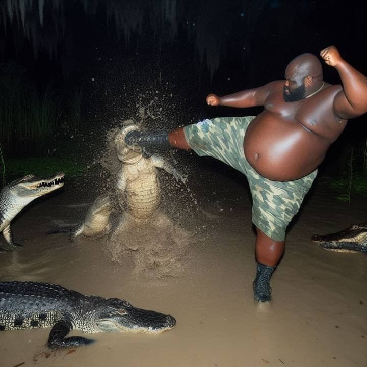 Plantilla de meme crocodile kick