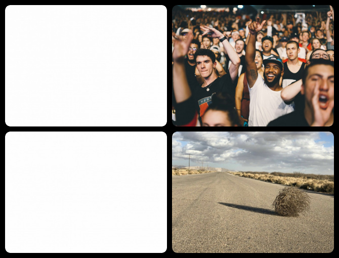 Plantilla de meme crowd versus desert