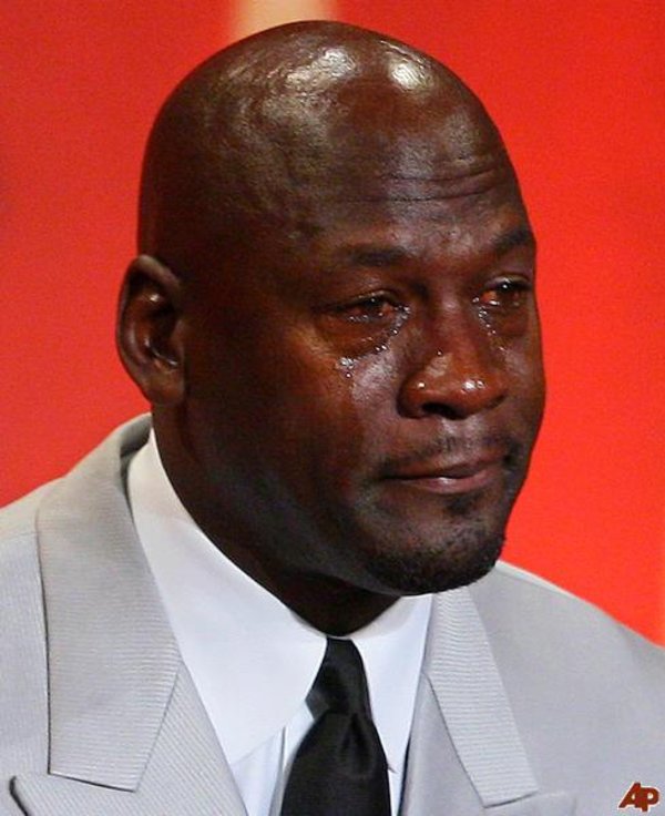 Plantilla de meme Crying Jordan