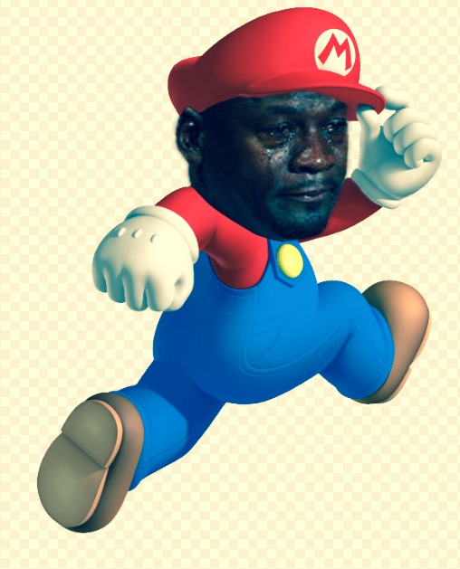 Plantilla de meme Crying Jordan mario