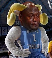 Template meme Crying Jordan Tar Heel