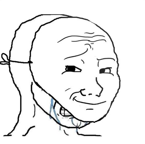 Plantilla de meme crying wojak mask