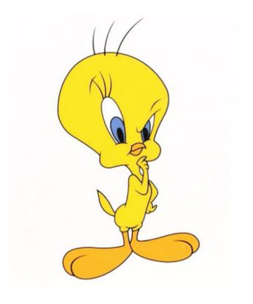 Plantilla de meme curious tweety bird