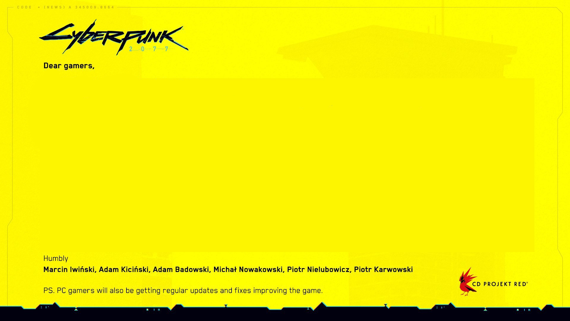 Plantilla de meme Cyberpunk 2077 Delay Notice