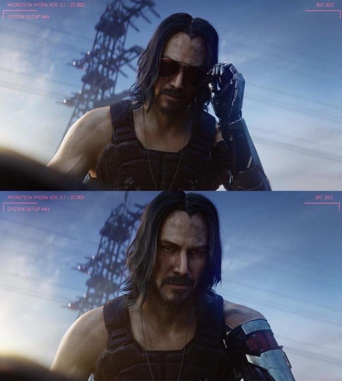 Template meme Cyberpunk Keanu Reeves