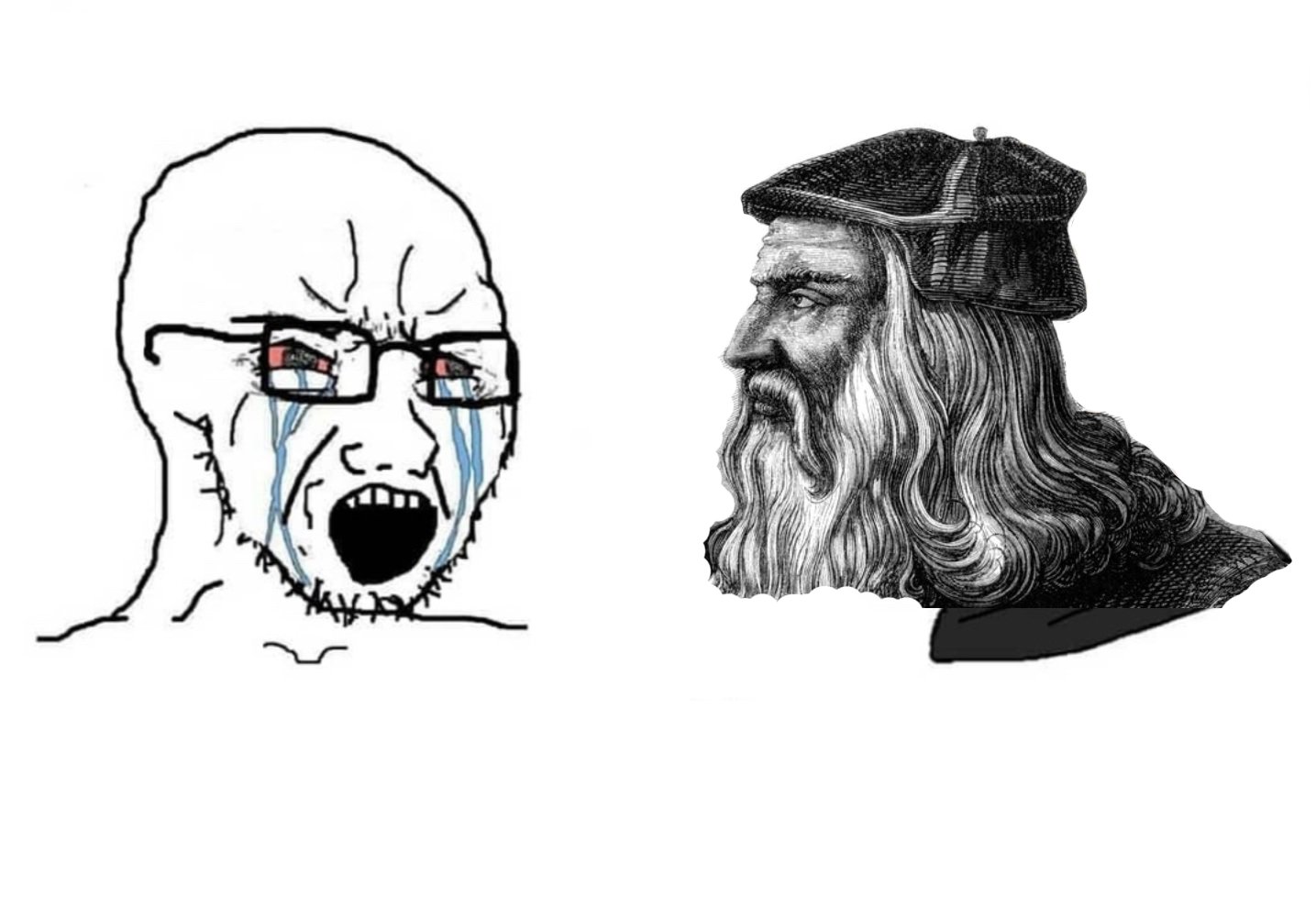 Plantilla de meme Da Vinci Chad Meme
