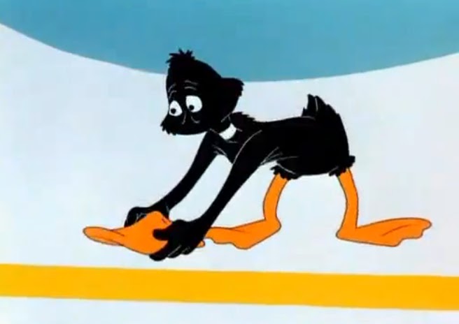 Plantilla de meme Daffy Duck Picking Up His Beak