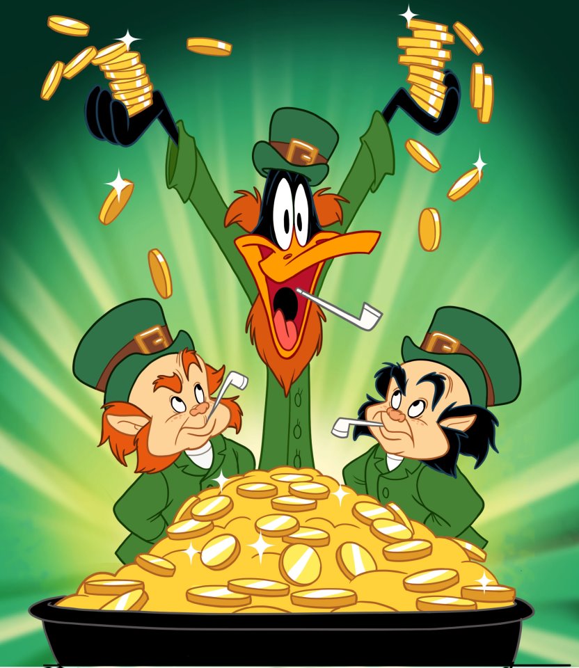 Plantilla de meme Daffy Duck St. Patrick's Day
