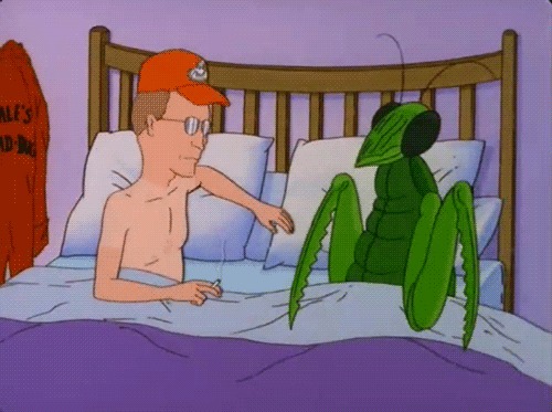 Plantilla de meme Dale Gribble preying Mantis