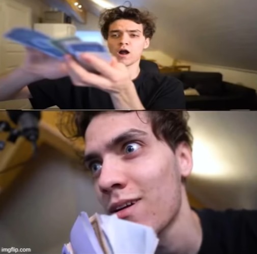 Plantilla de meme Dani money meme