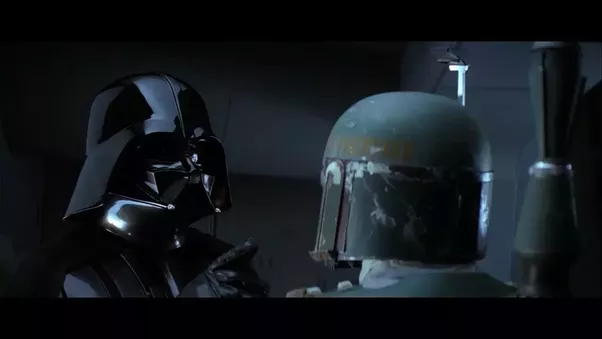 Plantilla de meme Darth Vader Boba Fett No Disintegrations