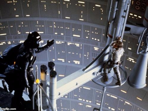Template meme Darth Vader tells Luke Skywalker to join the Dark Side