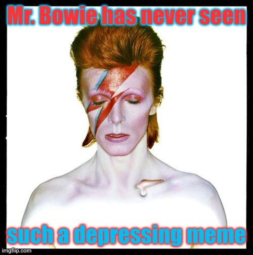 Template meme David Bowie has never seen such a depressing meme