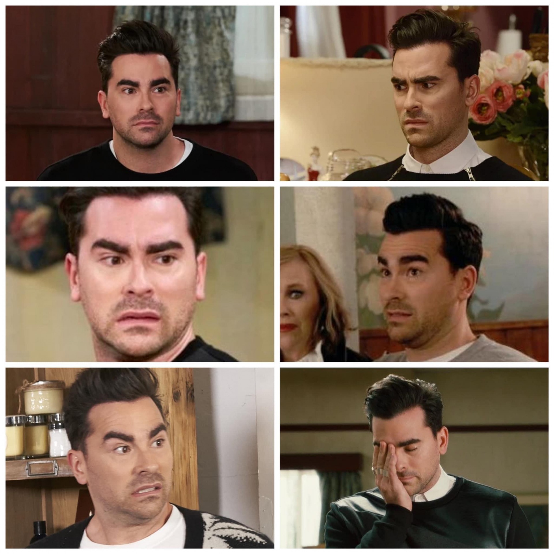 Plantilla de meme David Rose faces