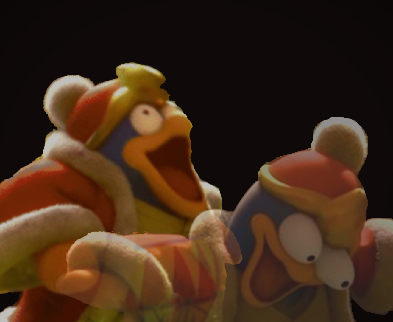Plantilla de meme Dedede Laughing Serious
