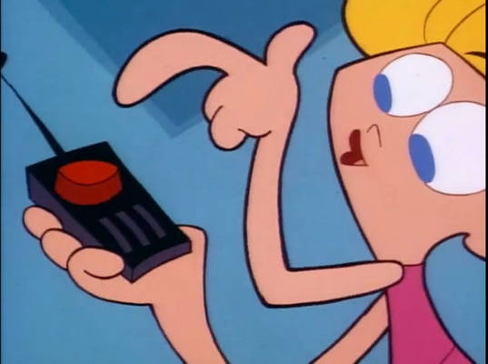 Plantilla de meme Dee what is this button do?