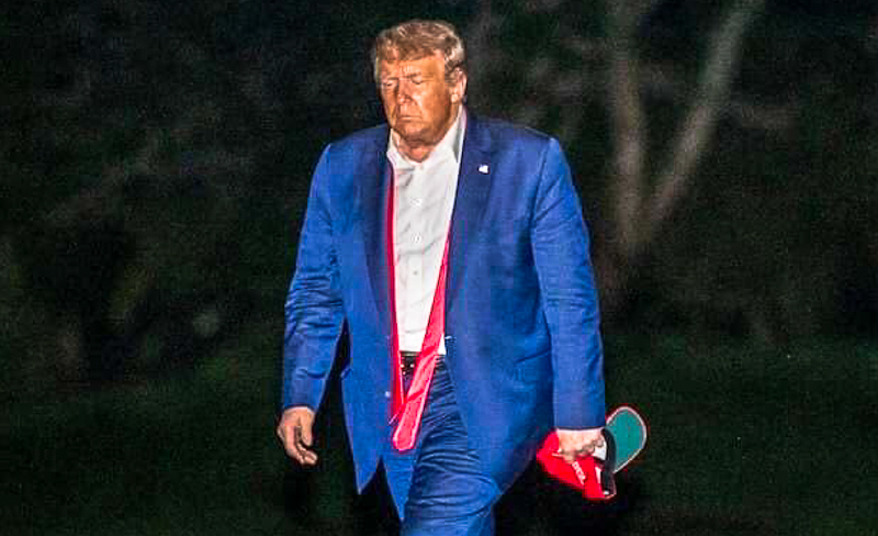 Plantilla de meme Defeated Trump Meme